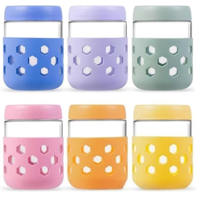 Meal Prep Oatmeal Jars - Стеклянные банки B08B с герметичными крышками,