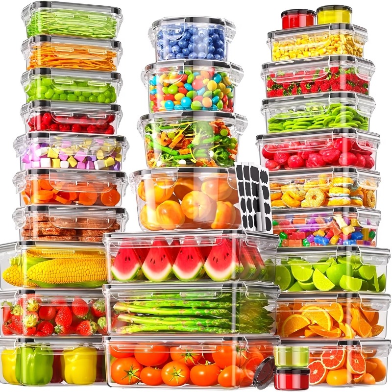 Meal Prep Tupperware - Многоразовые контейнеры для хранения продуктов, компактные