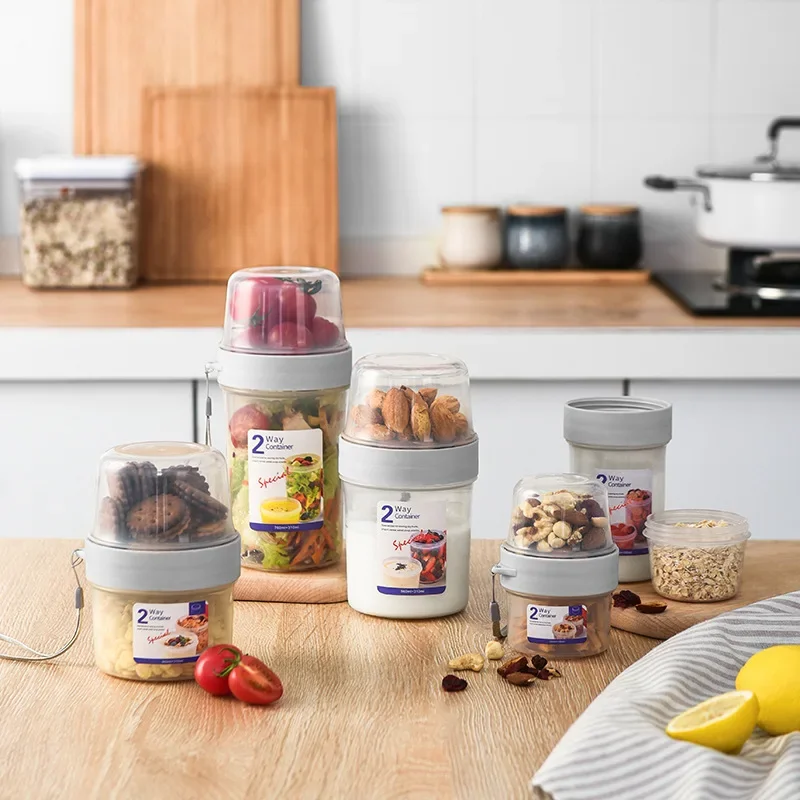 Meal Prep Oatmeal Jars - Набор контейнеров для завтрака, овсяных хлопьев,