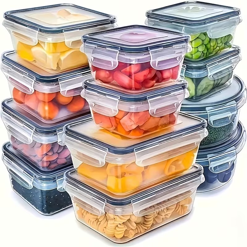 Meal Prep Tupperware - Набор из 4 прозрачных контейнеров для