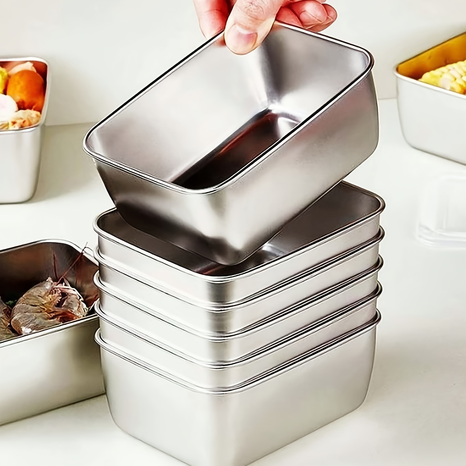 Meal Prep Tupperware - Контейнеры пищевые из нержавеющей стали, 6
