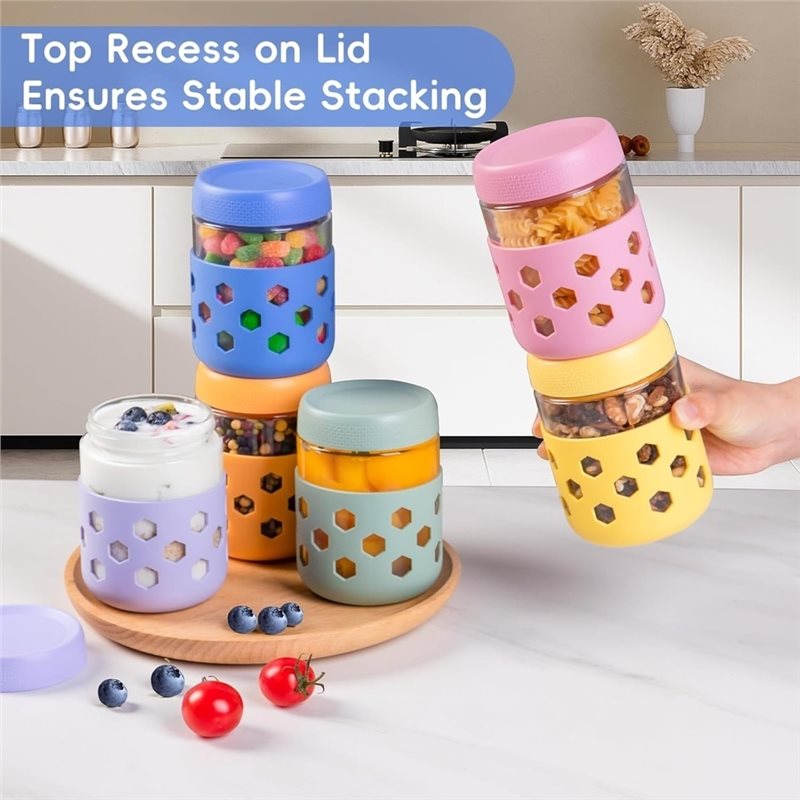 Стеклянные банки ABUI с гермет – обзор и цена Meal Prep Oatmeal Jars