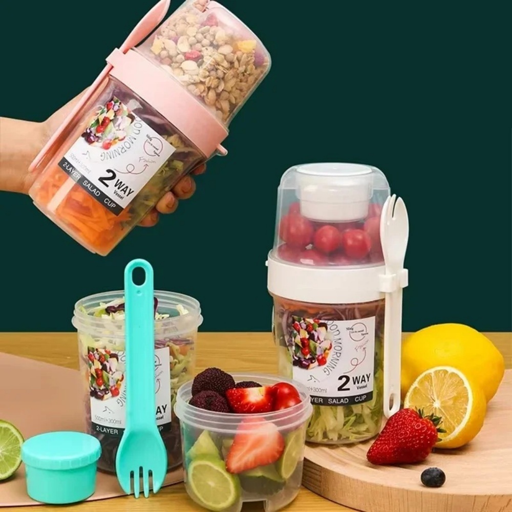 Портативная чашка для салата,  – обзор и цена Meal Prep Oatmeal Jars