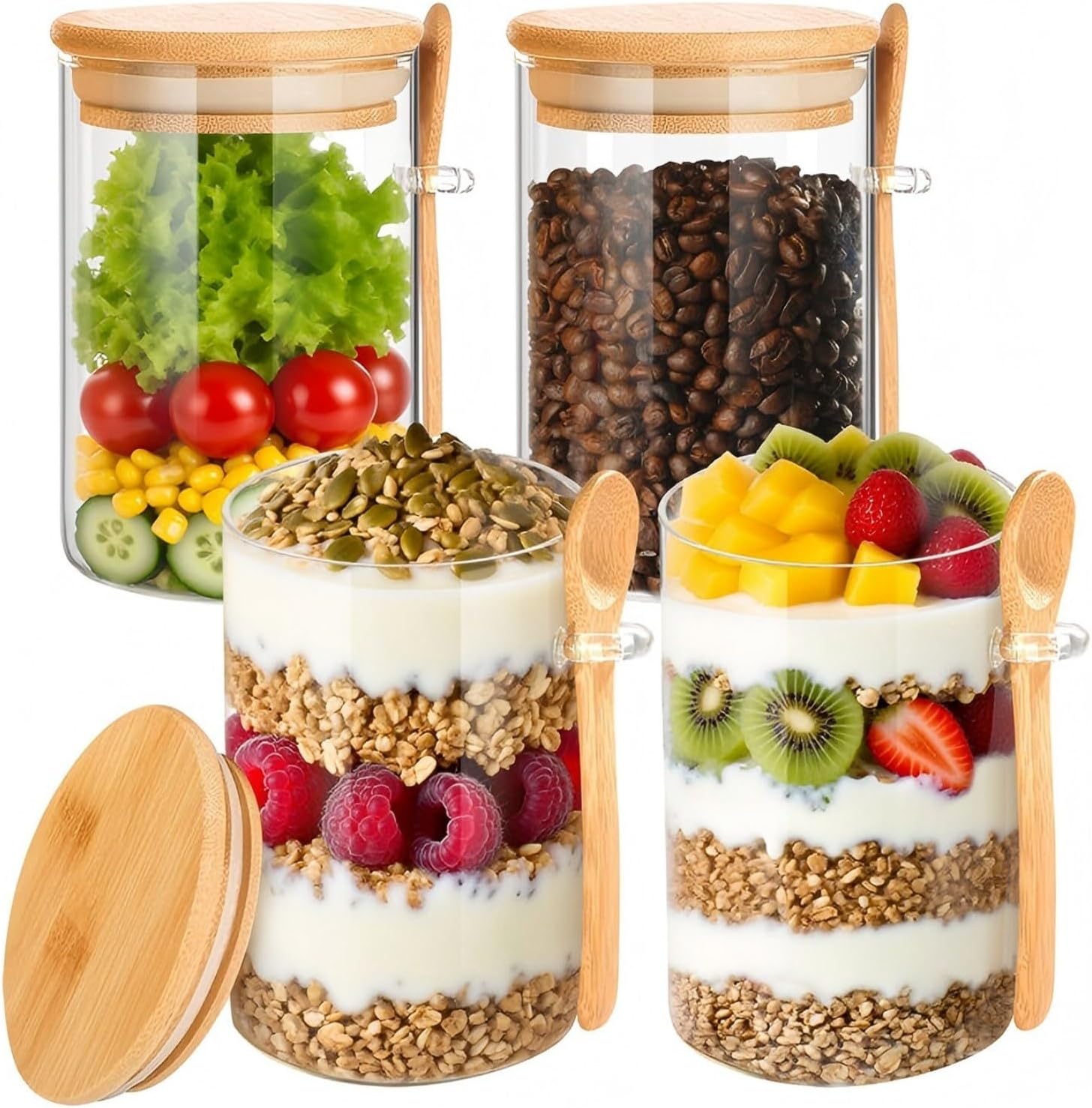 Контейнеры Tyrixma для овсянки – обзор и цена Meal Prep Oatmeal Jars