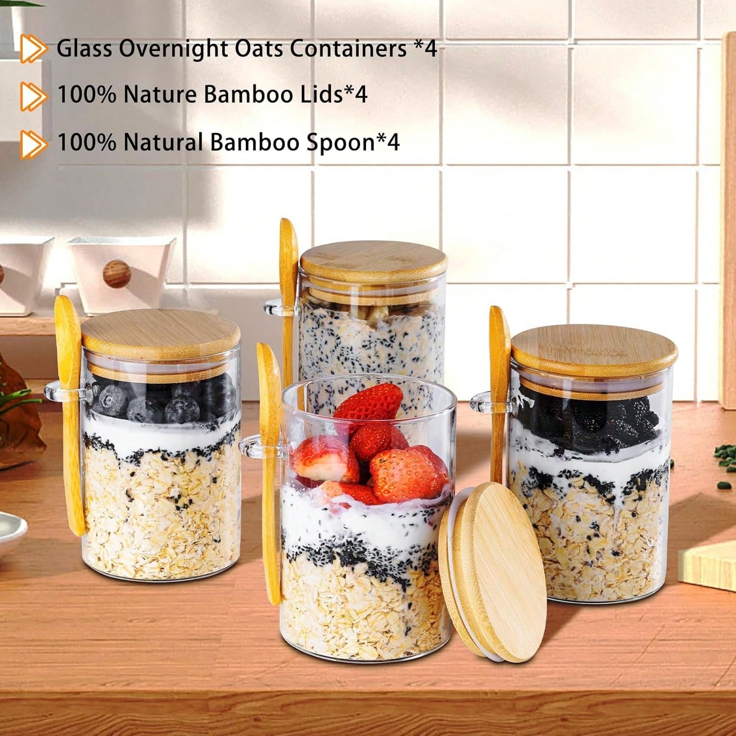 Контейнеры Tyrixma для овсянки – обзор и цена Meal Prep Oatmeal Jars