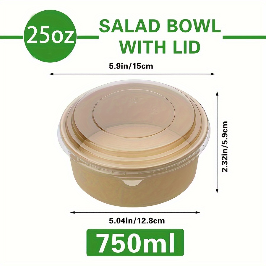 25 унций/750 мл, 25/50 упаково – обзор и цена Meal Prep Bowl
